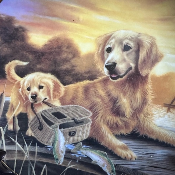The Ones That Got Away, Golden Retriever Dog Collector Plate Bradford Exchange - Picture 2 of 9